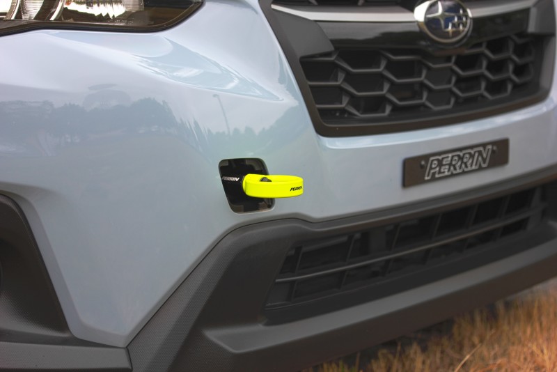 Subaru OBXT Tow Hook Kit - Front - Perrin Performance - Neon Yellow - `20-`25